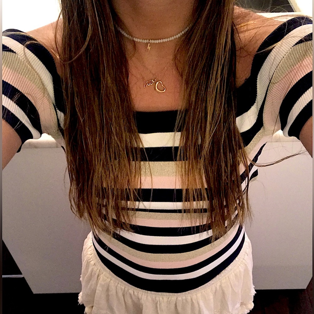 Super fun off the shoulder top